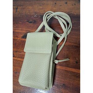 Women's Beige Diamond Pattern Rectangle Wallet Purse on‎ a String